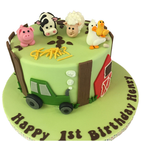 Farm Animals Cake | 1st Birthday Cakes | Kukkr Cakes